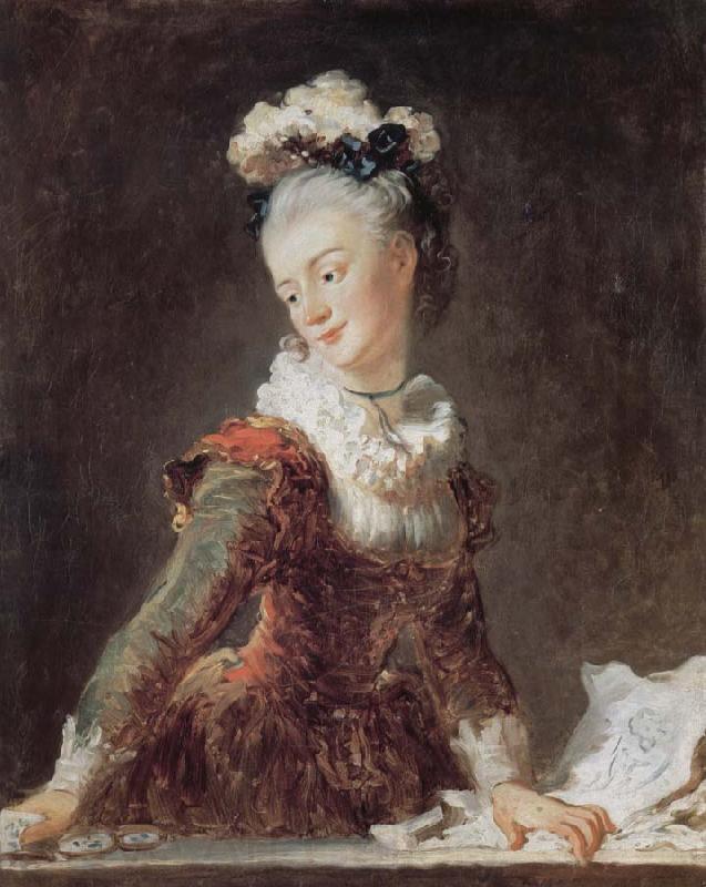 Jean Honore Fragonard Dancing girl lucky Miss Mar portrait Norge oil painting art